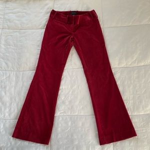 The Limited Red Velvet Drew Pants, Size 2
